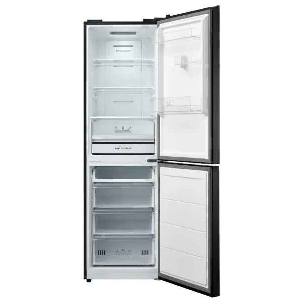 Midea MDRB379FGD30 54.7cm 60/40 Total No Frost Fridge Freezer - Black