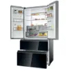 Haier HFR79F19DFGB  No Frost Multi-Door Fridge Freezer - Glass Inox Look