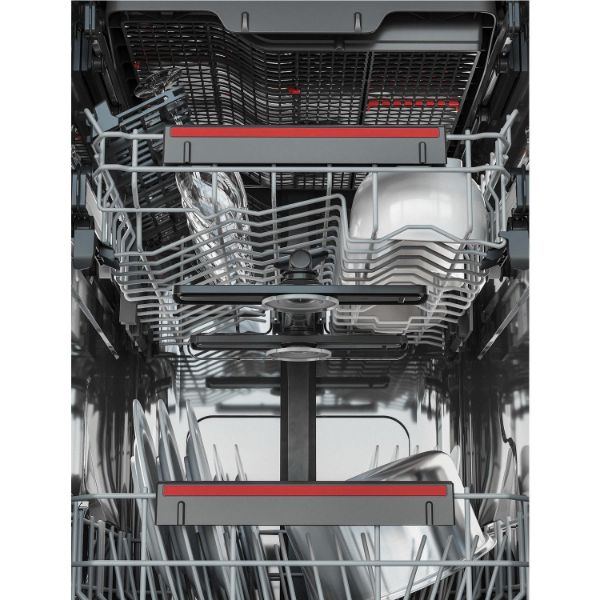 AEG FFB73527ZM 7000 GlassCare SatelliteClean® 10 Place Setting Slimline Dishwasher Stainless Steel_Open Interior