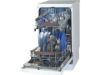 AEG FFB62417ZW 6000 SatelliteClean® 9 Place Setting Slimline Freestanding Dishwasher White_Angled Product View Open