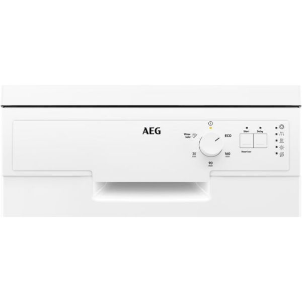 AEG FFX52507ZW 5000 AirDry 10 Place Setting Slimline Freestanding Dishwasher White_Control Panel Close Up