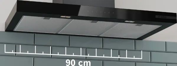 Bosch DWB97DN60B 90cm Wall-Mounted Cooker Hood in Matt Black 