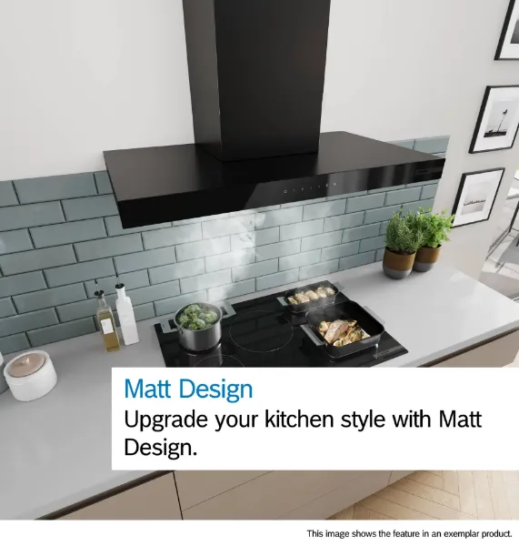 Bosch DWB97DN60B 90cm Wall-Mounted Cooker Hood in Matt Black 
