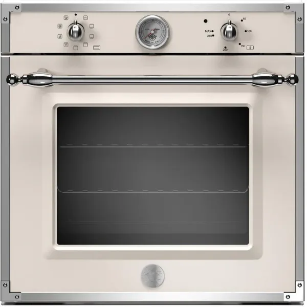 Bertazzoni F609HEREKTAX Heritage Series 60cm Electric Built-In Oven in Ivory/Chrome