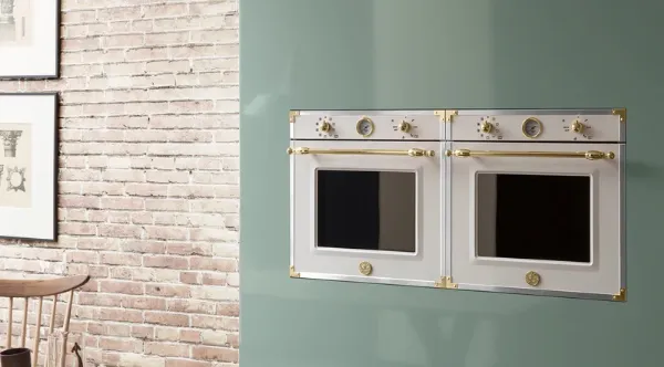 Bertazzoni F609HEREKTAG Heritage Series 60cm Electric Built-In Oven in Ivory/Gold