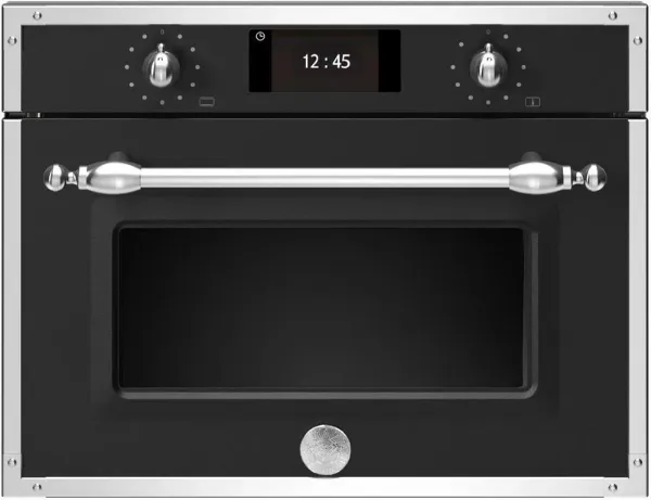 Bertazzoni F457HERVTNE Heritage Series TFT 45cm Built-In Combi Steam Oven in Matt Black