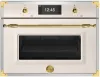 Bertazzoni F457HERVTAG Heritage Series TFT 45cm Built-In Combi Steam Oven in Ivory/Gold