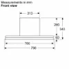 Bosch DBB85CC60B Integrated Design Hood in Matt Black 