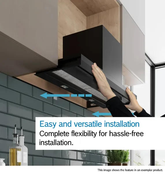 Bosch DBB85CC60B Integrated Design Hood in Matt Black 