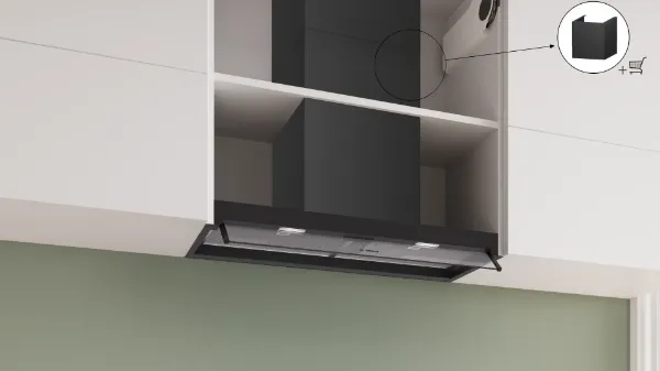 Bosch DBB85CC60B Integrated Design Hood in Matt Black 