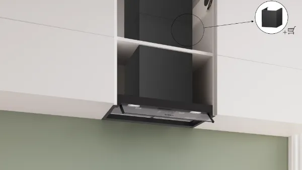 Bosch DBB65CC60B Integrated Design Hood in Matt Black 