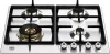 Bertazzoni P604LPROX Professional Series 69cm 4 Burner with Wok Burner Gas Hob in Stainless Steel