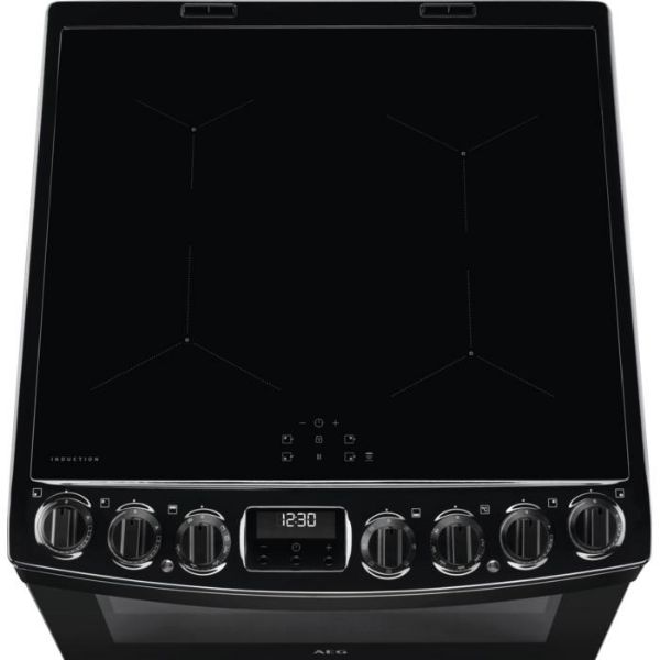 AEG CIB6743ACB 6000 SteamBake 60cm Freestanding Electric Induction Cooker Black_Above View