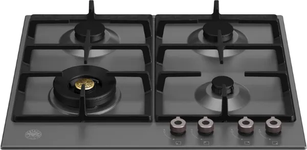 Bertazzoni P604LPRONE Professional Series 60cm 4 Burner with Wok Burner Gas Hob in Matt Black