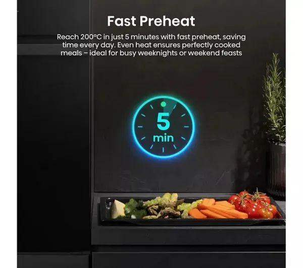 Hisense BI622ABPGUK  Built In Electric Single Steam, Plug & Play Oven - Jet Black