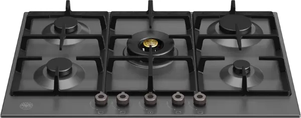 Bertazzoni P755CPRONE Professional Series 75cm 5 Burner with Wok Burner Gas Hob in Matt Black