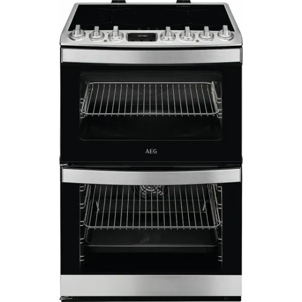 AEG CIB6734ACM 6000 SteamBake 60cm Freestanding Electric Induction Cooker Stainless Steel_Front View