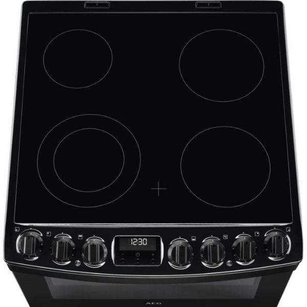 AEG CCB6741ACB 6000 SteamBake 60cm Freestanding Electric Ceramic Cooker Black_Above View