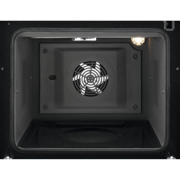 AEG CKX6540ACM 5000 SurroundCook 60cm Freestanding Dual Fuel Cooker Stainless Steel_Open Main Oven View