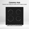 Hisense HDE3211BBUK 60cm Double Oven Electric Cooker with Ceramic Hob - Black
