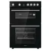 Hisense HDE3211BBUK 60cm Double Oven Electric Cooker with Ceramic Hob - Black