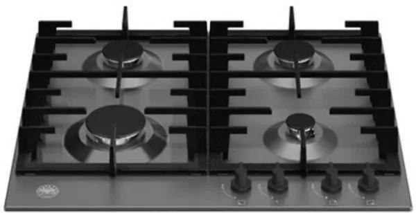 Bertazzoni P604MODNE Modern Series 60cm 4 Burner Gas Hob in Matt Black