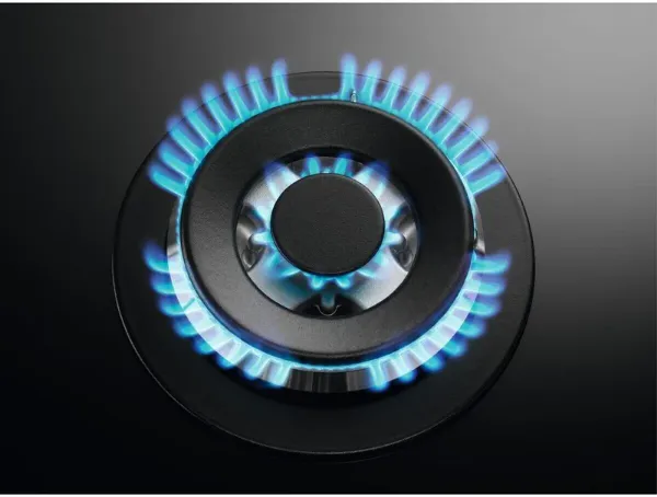 AEG HKB64450NB 8000 FlameLight 60cm Gas On Glass Hob Black_Burner Detail