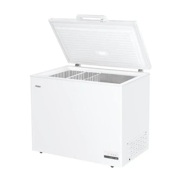Haier HCE301E Chest Freezer - White - 300L_angled view