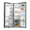 Haier HSW79F18DIPT SBS 90 Series 7 American Fridge Freezer - Slate Black - 601L_full