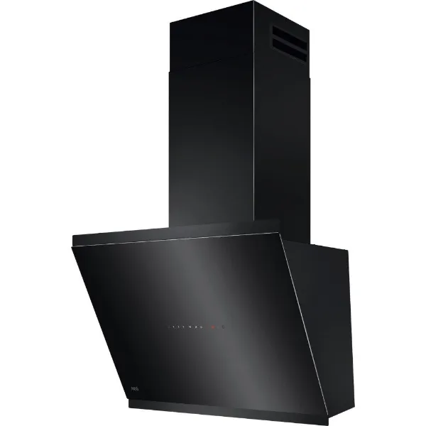 AEG GV77D61SB 7000 SilenceTech Wall Mounted Cooker Hood Black_Angled View