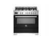 Bertazzoni PRO96L1ENET2 Professional 90cm Single Dual Fuel Range Cooker in Black
