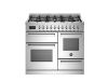 Bertazzoni PRO106L3EXT2 Professional 100cm Double Dual Fuel Range Cooker in Stainless Steel