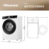 Hisense WF3S1243BW3 12kg 1400 Spin, Steam Washing Machine - White