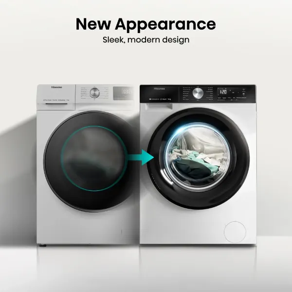 Hisense WF3S1243BW3 12kg 1400 Spin, Steam Washing Machine - White