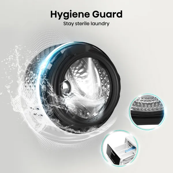 Hisense WF3S1243BW3 12kg 1400 Spin, Steam Washing Machine - White
