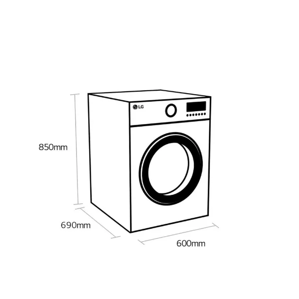 LG FDV709W 9kg Heat Pump Tumble Dryer - White