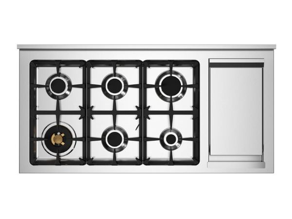 Bertazzoni PRO126G2EXT2 Professional 120cm Dual Fuel Range Cooker in Stainless Steel 