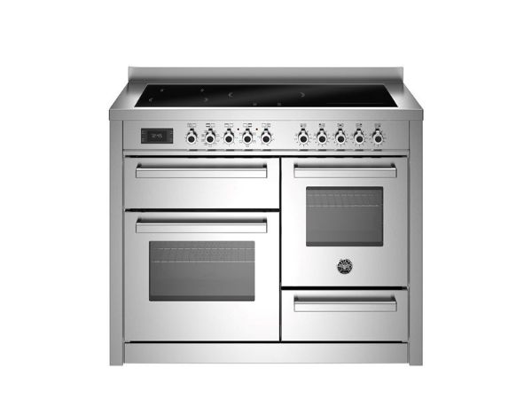 Bertazzoni PRO115I3EXT2 Professional 110cm Triple Induction Range Cooker in Stainless Steel