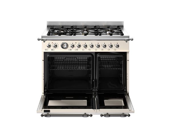 Bertazzoni HER96L2EAVT2 Heritage 90cm Double Dual Fuel Range Cooker in Ivory