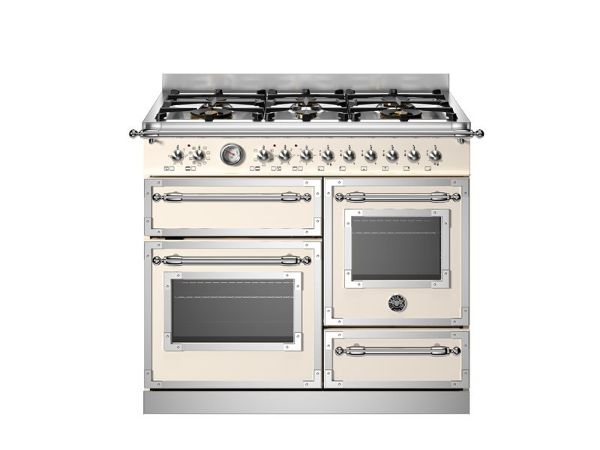 Bertazzoni HER106L3EAVT2 Heritage 100cm Triple Dual Fuel Range Cooker in Ivory