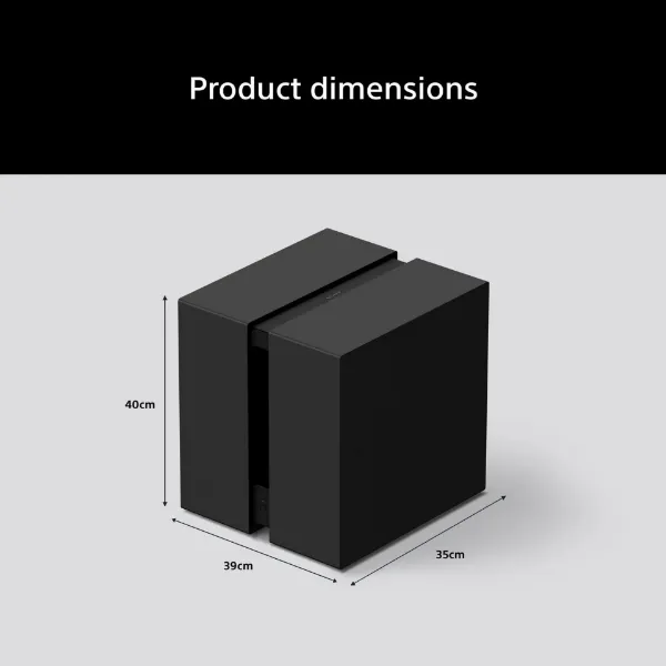 Sony SASW9.CEJ BRAVIA Theatre Sub 9 Wireless 600W Subwoofer - Black_dimensions
