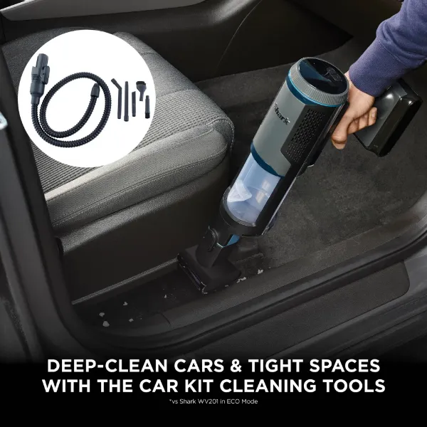 Shark BH102UK PowerBoost Pet Handheld Vacuum - 40 Minutes Run Time - Charcoal with Blue_car kit