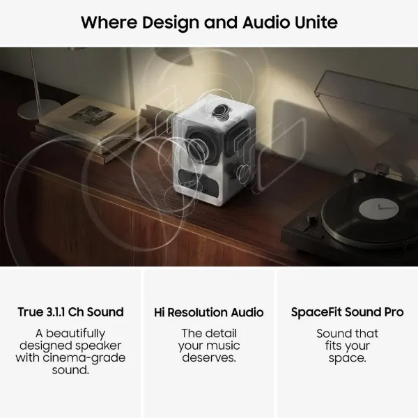 Samsung HW-LS71H/XU Multi-Directional Music Studio 7 WiFi-Bluetooth Wireless Speaker - White_audio