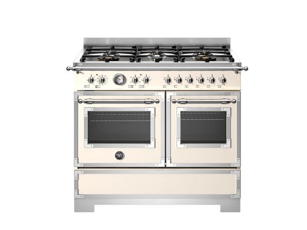 Bertazzoni HER106L2EAVT2 Heritage 100cm Double Dual Fuel Range Cooker in Ivory