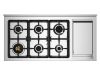 Bertazzoni HER126G2ENET2 Heritage 120cm Double Dual Fuel Burner and Griddle Range Cooker in Black
