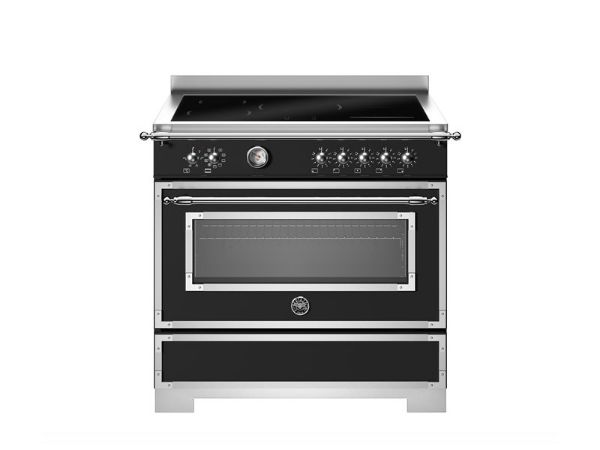 Bertazzoni HER95I1ENET2 Heritage 90cm Single Induction Range Cooker in Black
