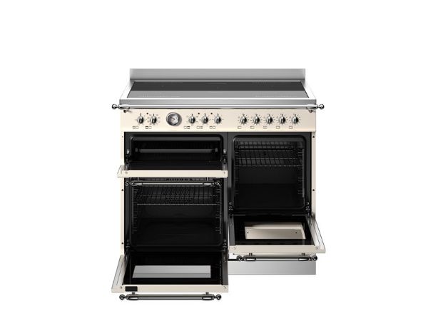 Bertazzoni HER105I3EAVT2 Heritage 100cm Triple Induction Range Cooker in Ivory