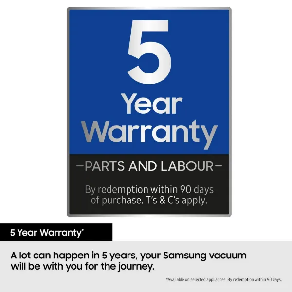 Samsung VS20B75AGR1/EU Jet 75E Pet Cordless Vacuum Cleaner - 60 Minutes Run Time - Mint_warranty