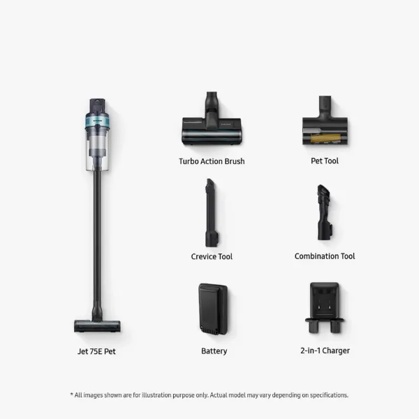Samsung VS20B75AGR1/EU Jet 75E Pet Cordless Vacuum Cleaner - 60 Minutes Run Time - Mint_parts 2