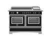 Bertazzoni HER125I2ENET2 Heritage 120cm Double Induction Top and Griddle Range Cooker in Black